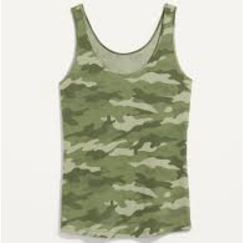 Old Navy Green Camo Tank Top